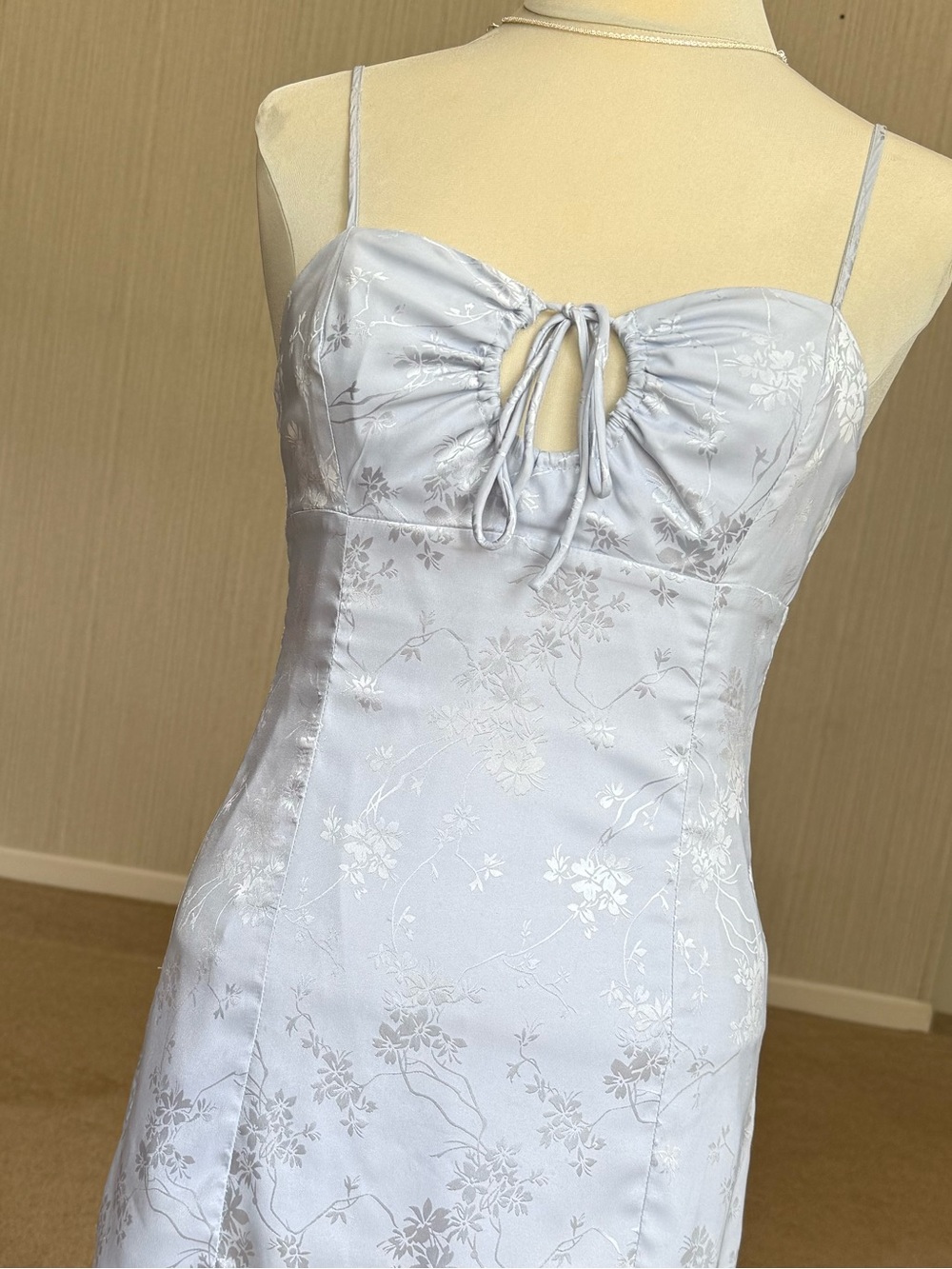 Hello Molly Silver Periwinkle Floral Mini Dress